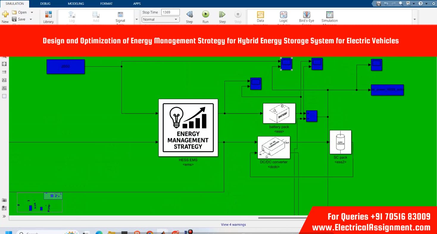 Rule-Based Energy Management for Parallel Hybrid Electric Vehicle - MATLAB Simulink screenshot 3